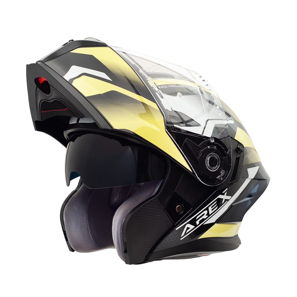 CASCO ABATIBLE AREX MR-903 SHOT BLANCO AMARILLO