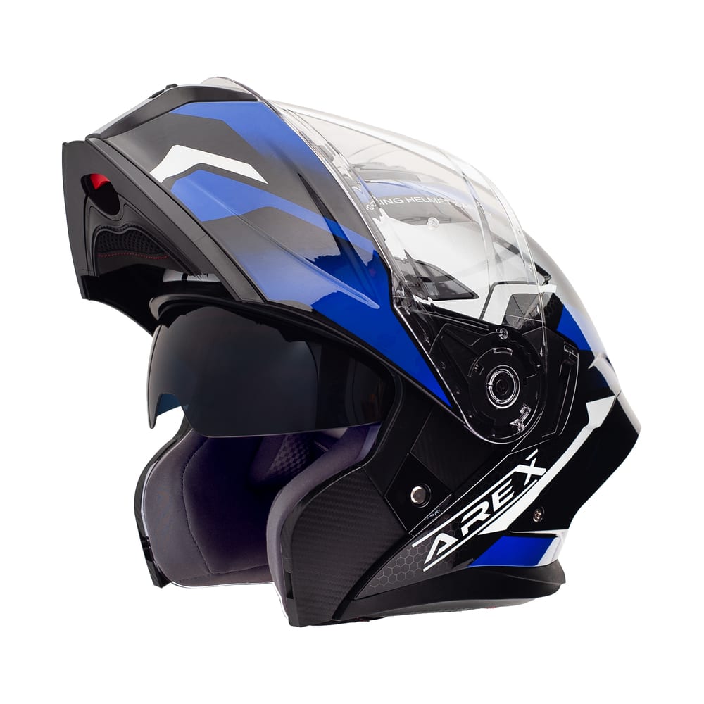 CASCO ABATIBLE AREX MR-903 SHOT BLANCO AZUL