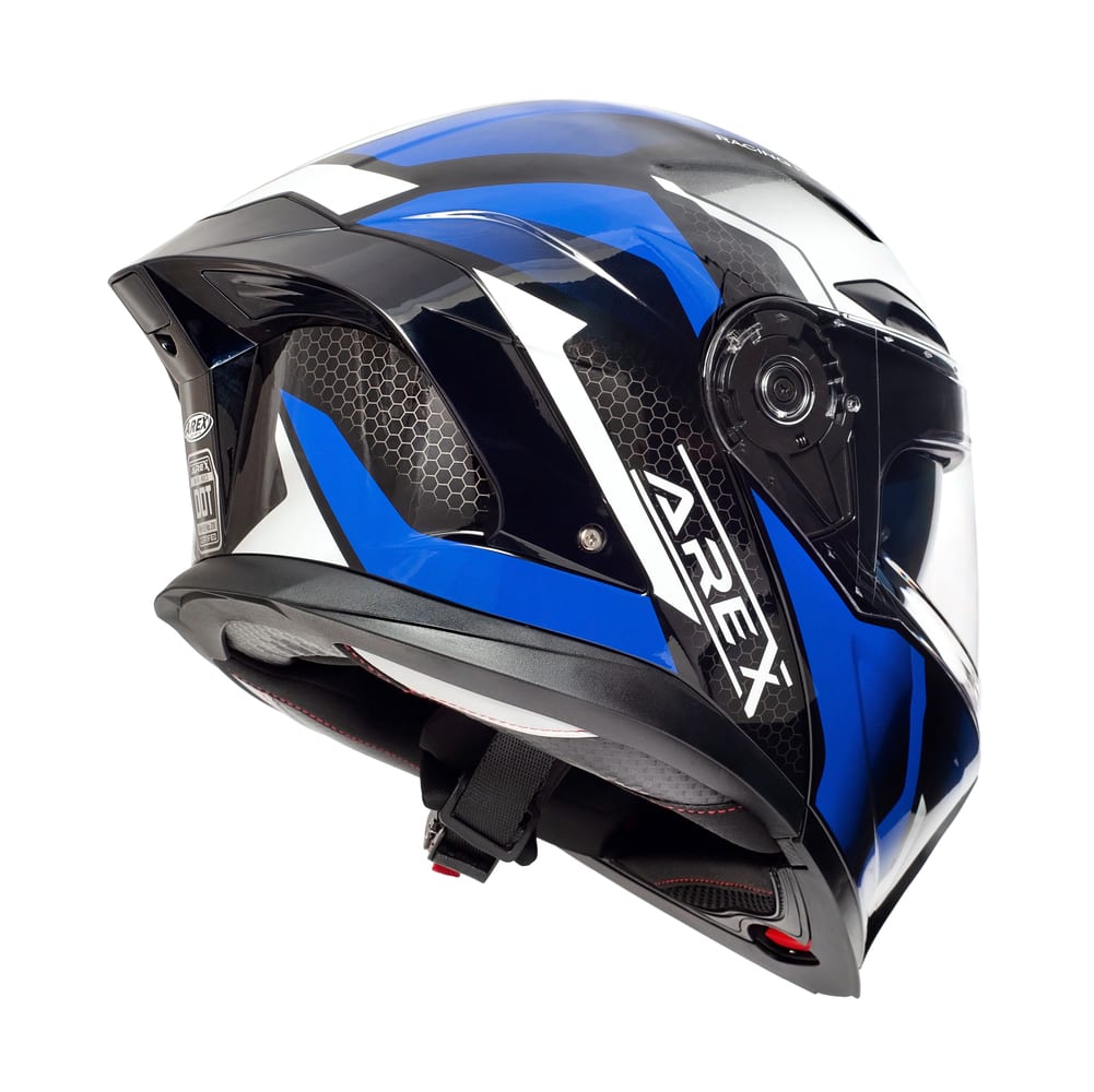CASCO ABATIBLE AREX MR-903 SHOT BLANCO AZUL