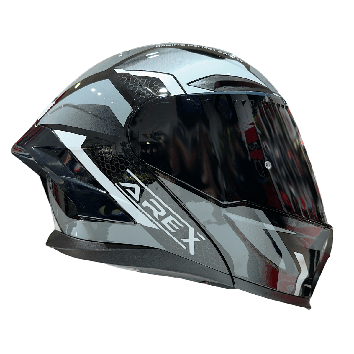 CASCO ABATIBLE AREX MR-903 SHOT BLANCO GRIS