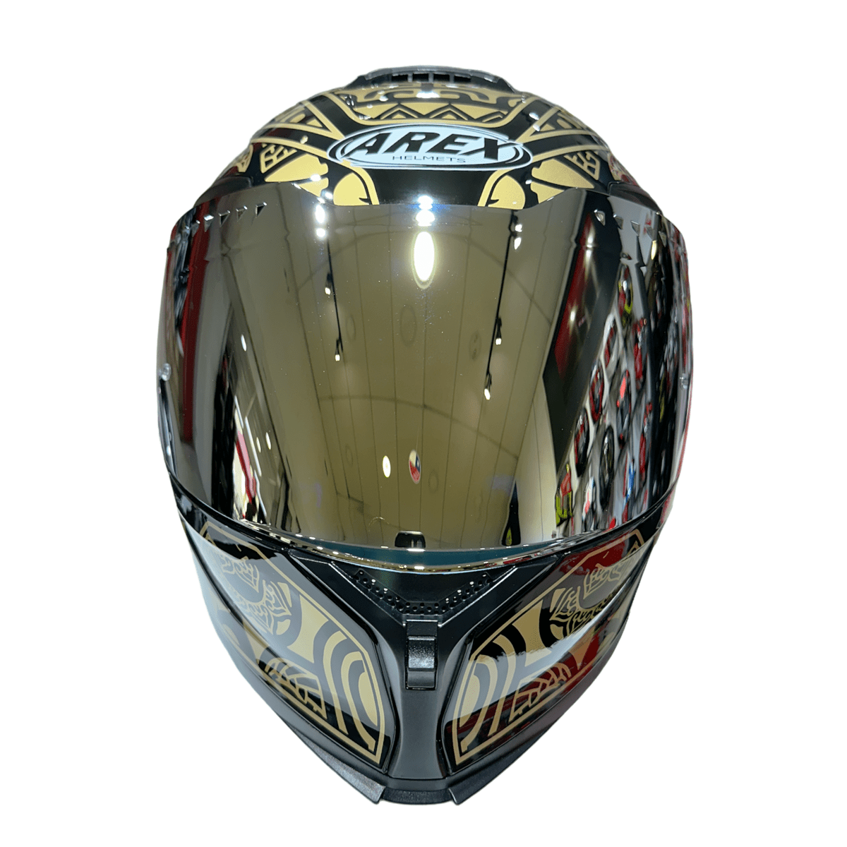 CASCO ABATIBLE AREX MR-903 EDGE NEGRO DORADO