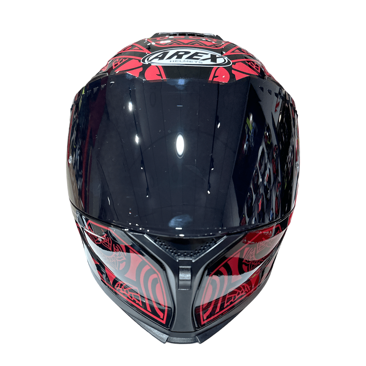 CASCO ABATIBLE AREX MR-903 EDGE NEGRO ROJO