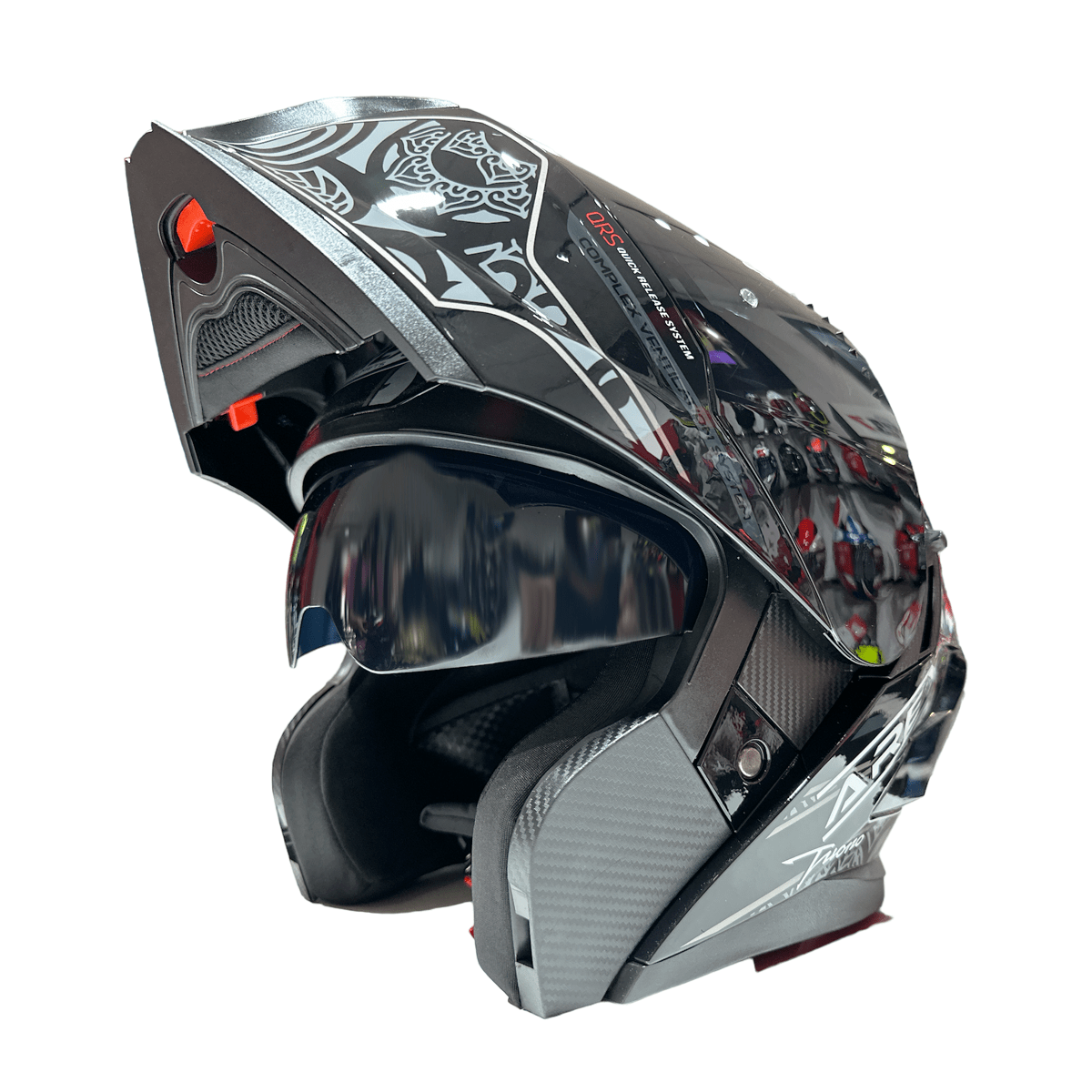 CASCO ABATIBLE AREX MR-903 EDGE NEGRO GRIS
