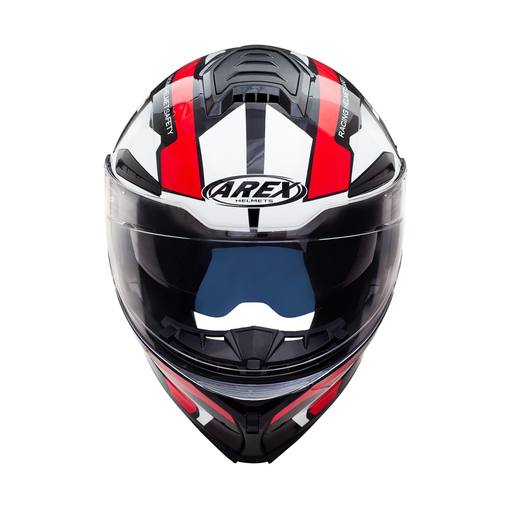 CASCO ABATIBLE AREX MR-903 SHOT BLANCO ROJO