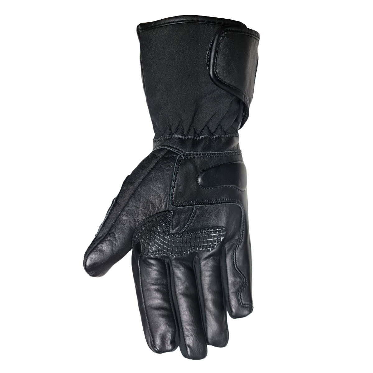 GUANTE CUERO KMZ FORBIDEN NEGRO/AZUL