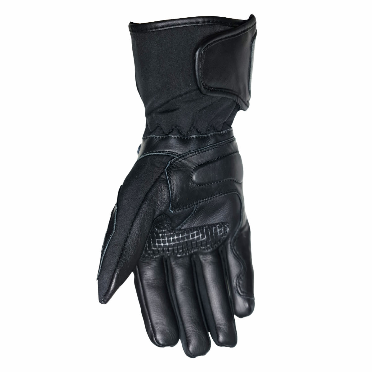 GUANTE CUERO KMZ FORBIDEN NEGRO/GRIS