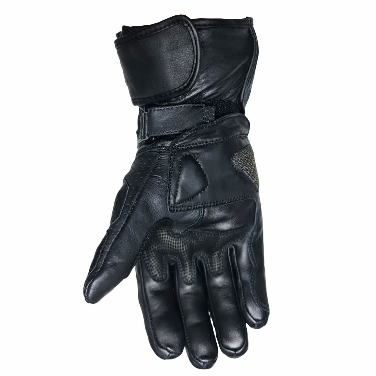GUANTE CUERO KMZ SLOT FULL NEGRO