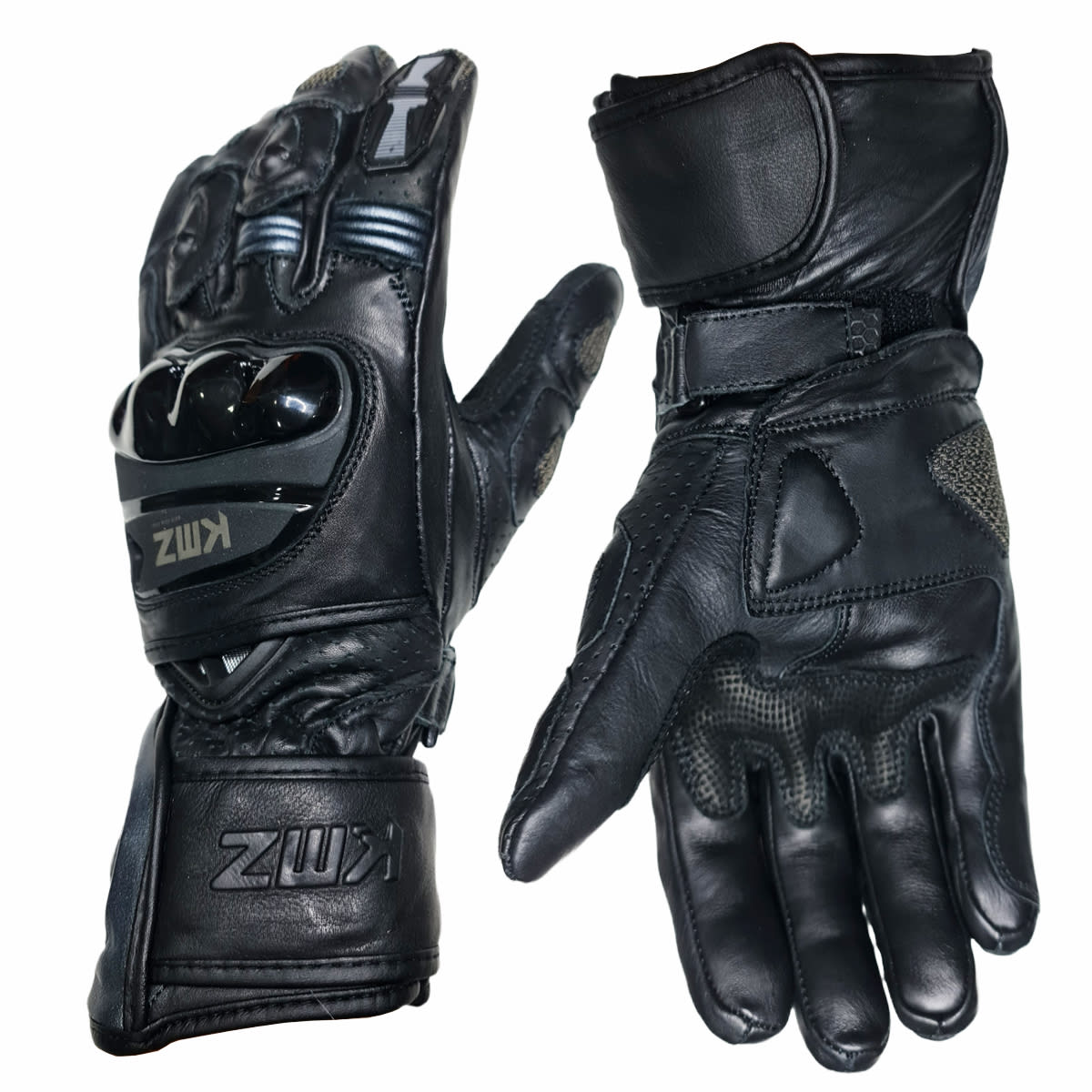 GUANTE CUERO KMZ SLOT FULL NEGRO