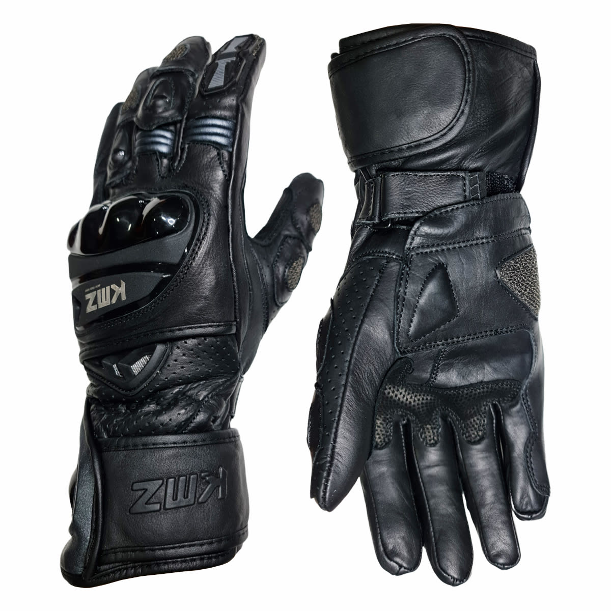 GUANTE CUERO KMZ CEMENTERY NEGRO/GRIS