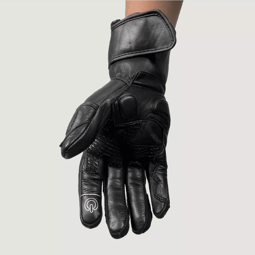 GUANTE CUERO KMZ PRIMAL NEGRO/BLANCO