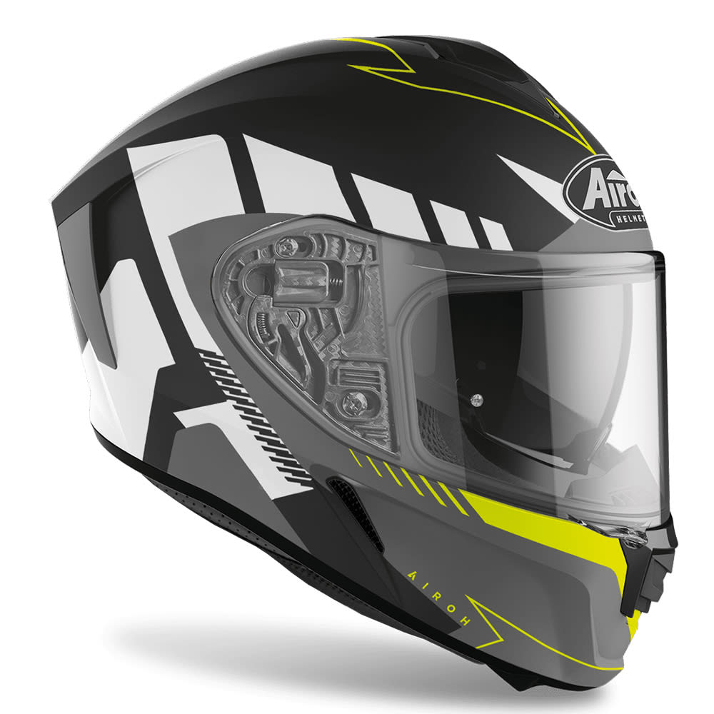 CASCO AIROH SPARK RISE NEGRO/BCO/GRIS/AMARILLO MATE