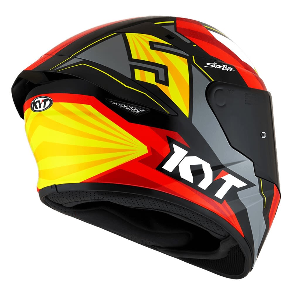 CASCO KYT TT-COURSE FLUX NEGRO GRIS ROJO