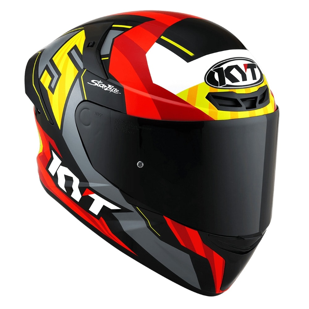 CASCO KYT TT-COURSE FLUX NEGRO GRIS ROJO