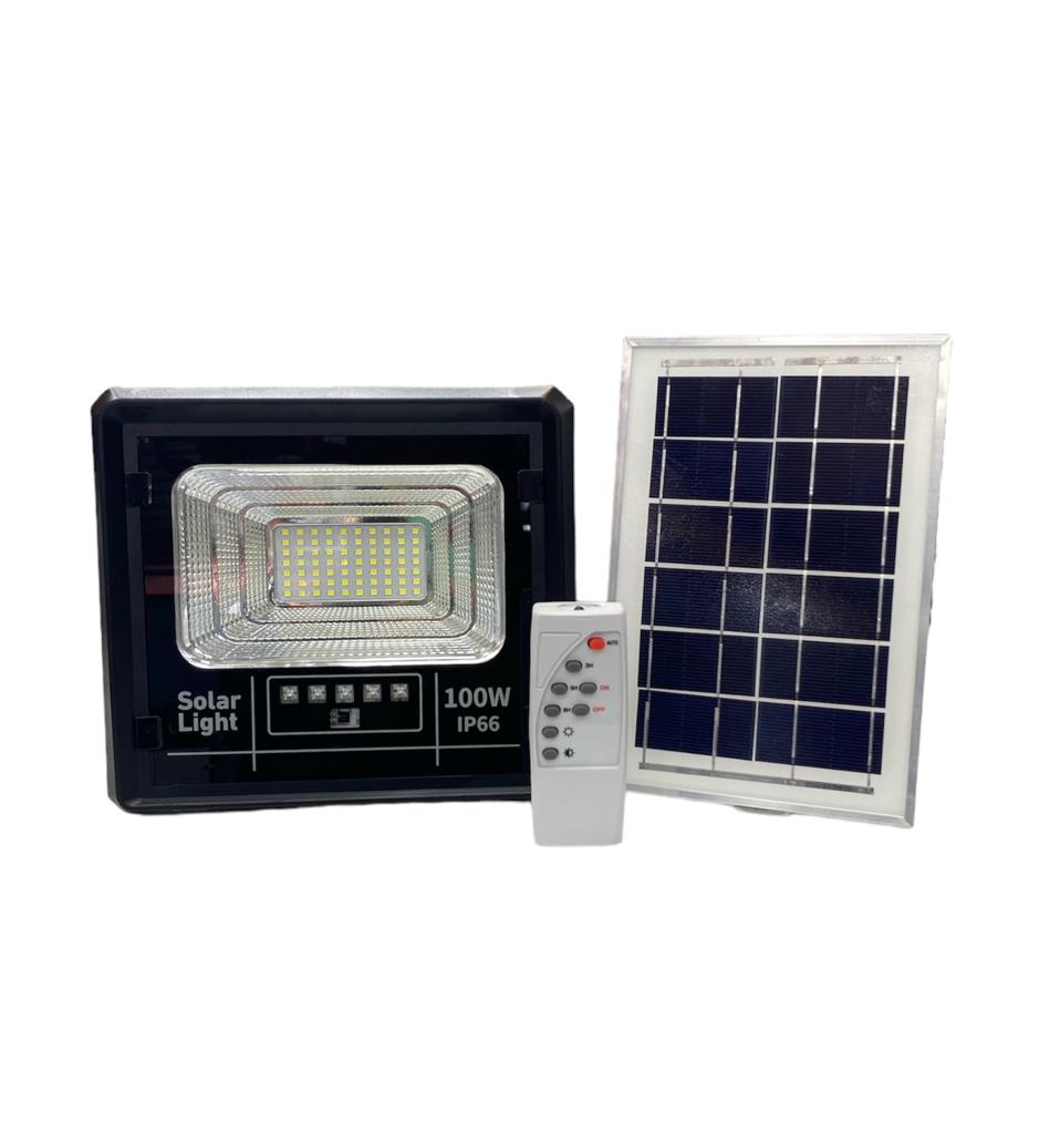 PROYECTOR SOLAR 100W C/PANEL DESMONTABLE