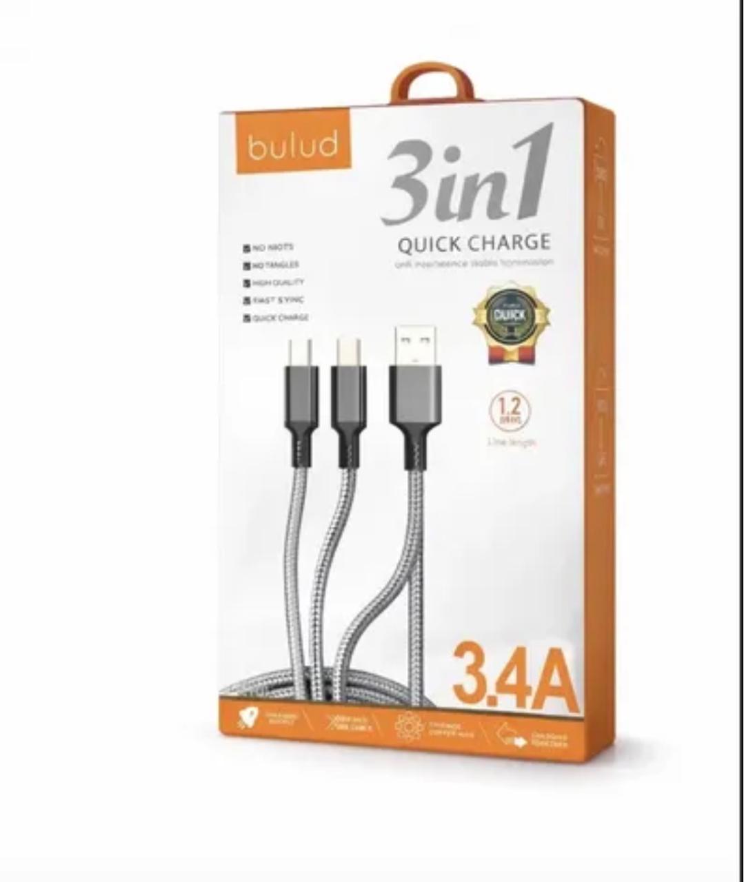 ELEK 152976 CABLE DE CARGA USB-V8 IPHONE TIPO-C