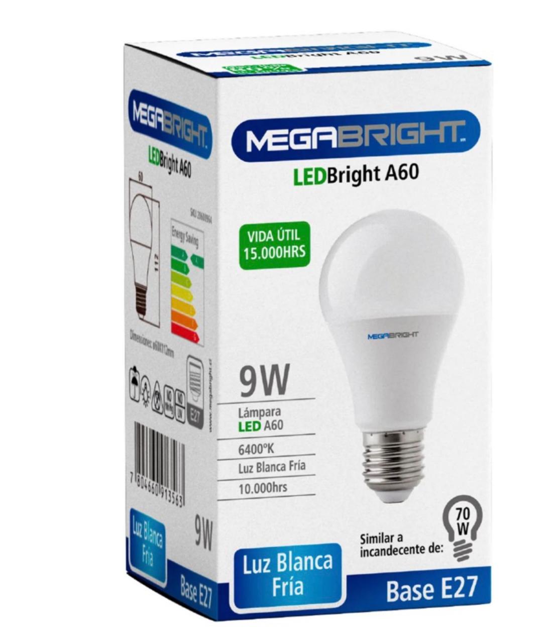 ELEK 910135 AMPOLLETA MEGABRIGHT 9W 6500K