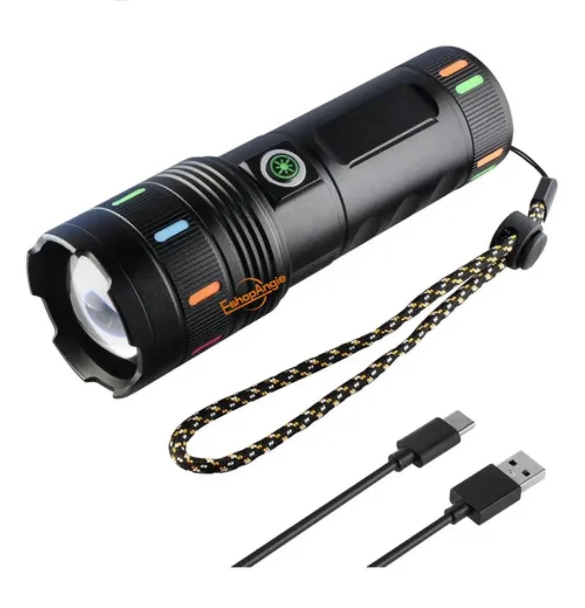 560570 LINTERNA TACTICA C/ZOOM METALICA RECARGABLE