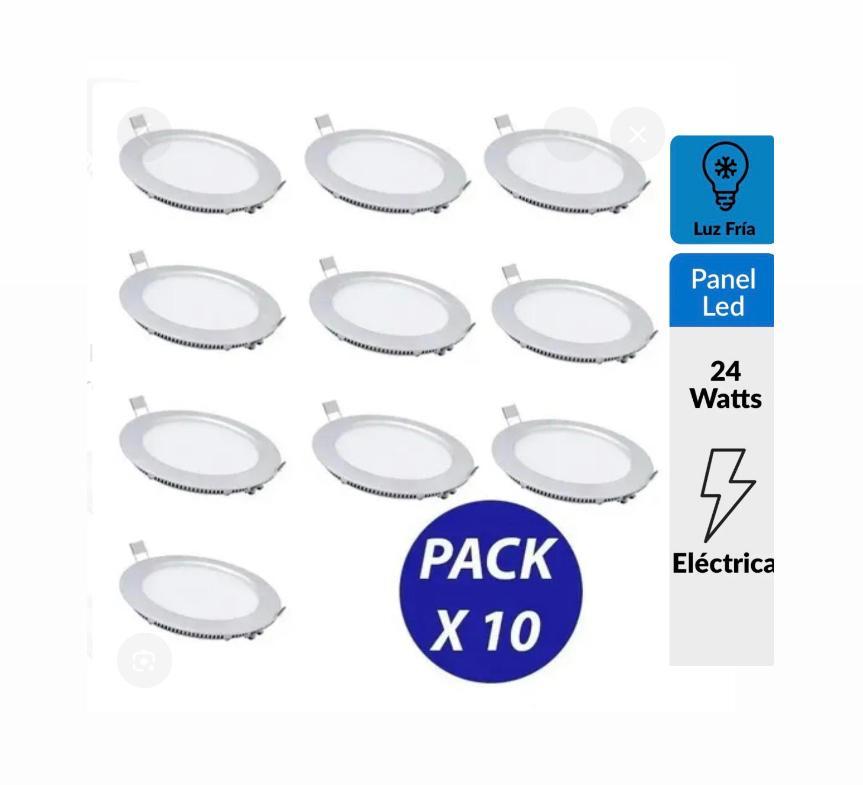 ELEK 102023-2 PACK 10 PLAFON 24W EMBUTIDO 650K