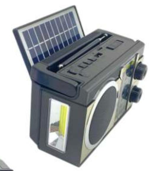 ELEK RADIO AM/FM RECARGABLE CON LINTERNA PANEL SOLAR