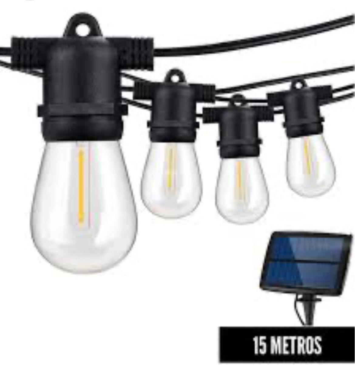 ELEK 324808 GUIRNALDA SOLAR 15M 15AMPOLLETA LUZ CALIDA