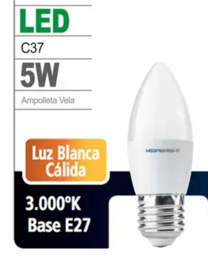 ELEK 910197 AMPOLLETA MEGABRIGHT VELA E27 5W3000K