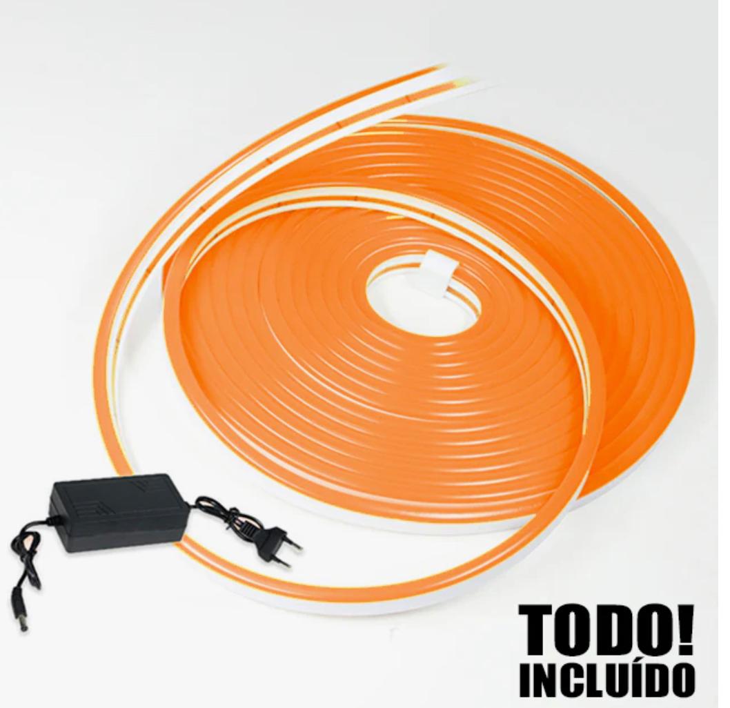ELEK 953076 CINTA NEON 5M+TRANSFORMADOR 220V NARANJO