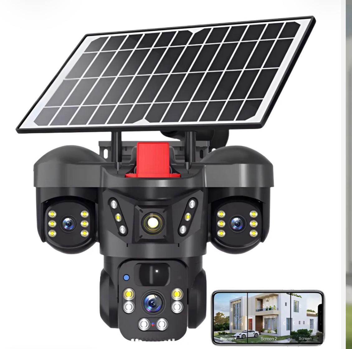 ELEC CAMARA SOLAR TRIPLE LENTE 4G WIFI FULL HD