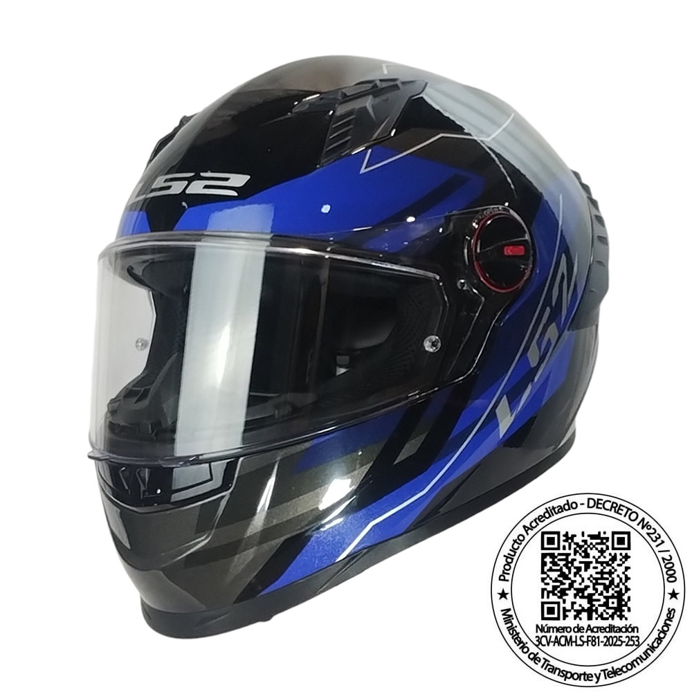 CASCO LS2 FF816 COSMOS BETA AZUL