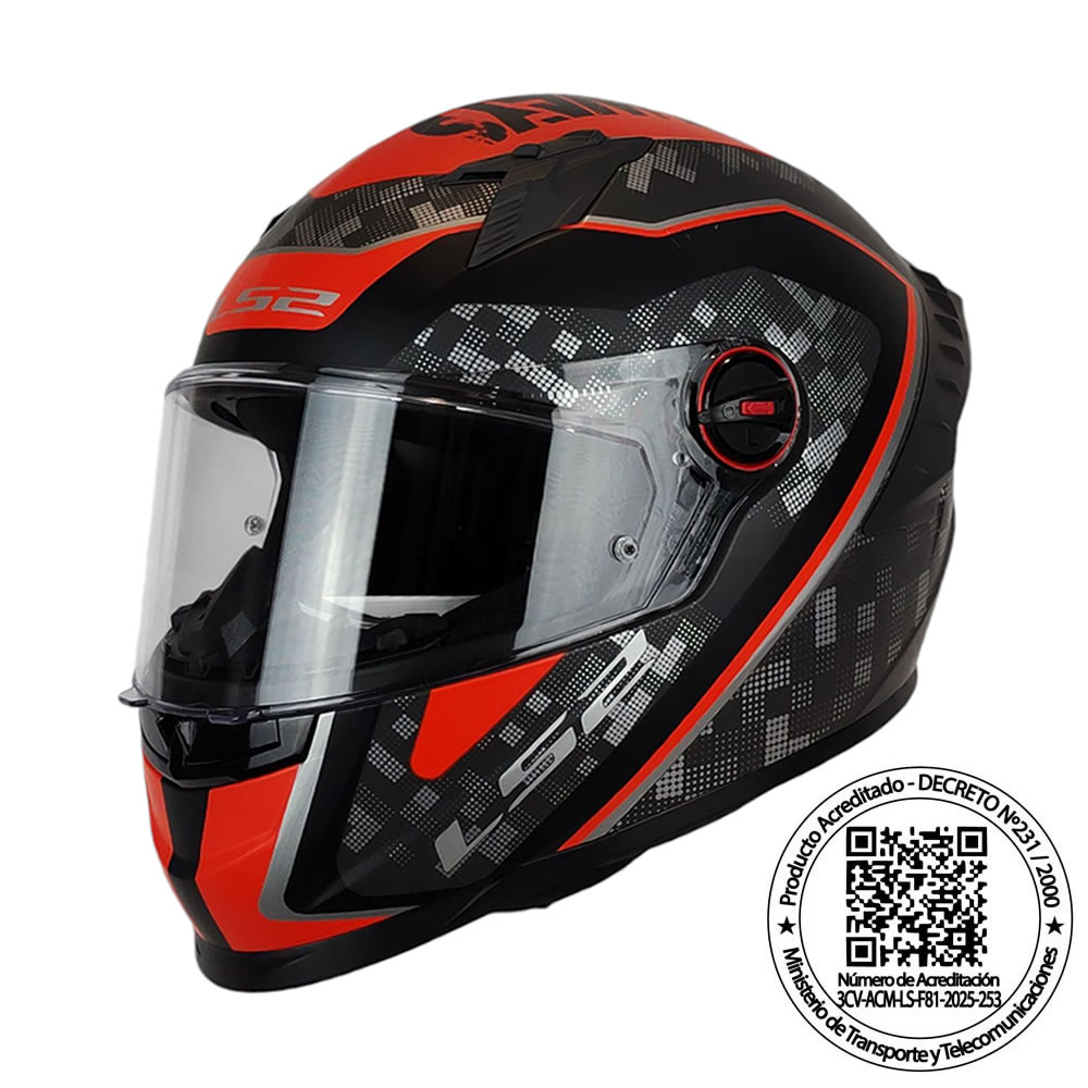 CASCO LS2 FF816 COSMOS STRIKE GRIS ROJO MATTE