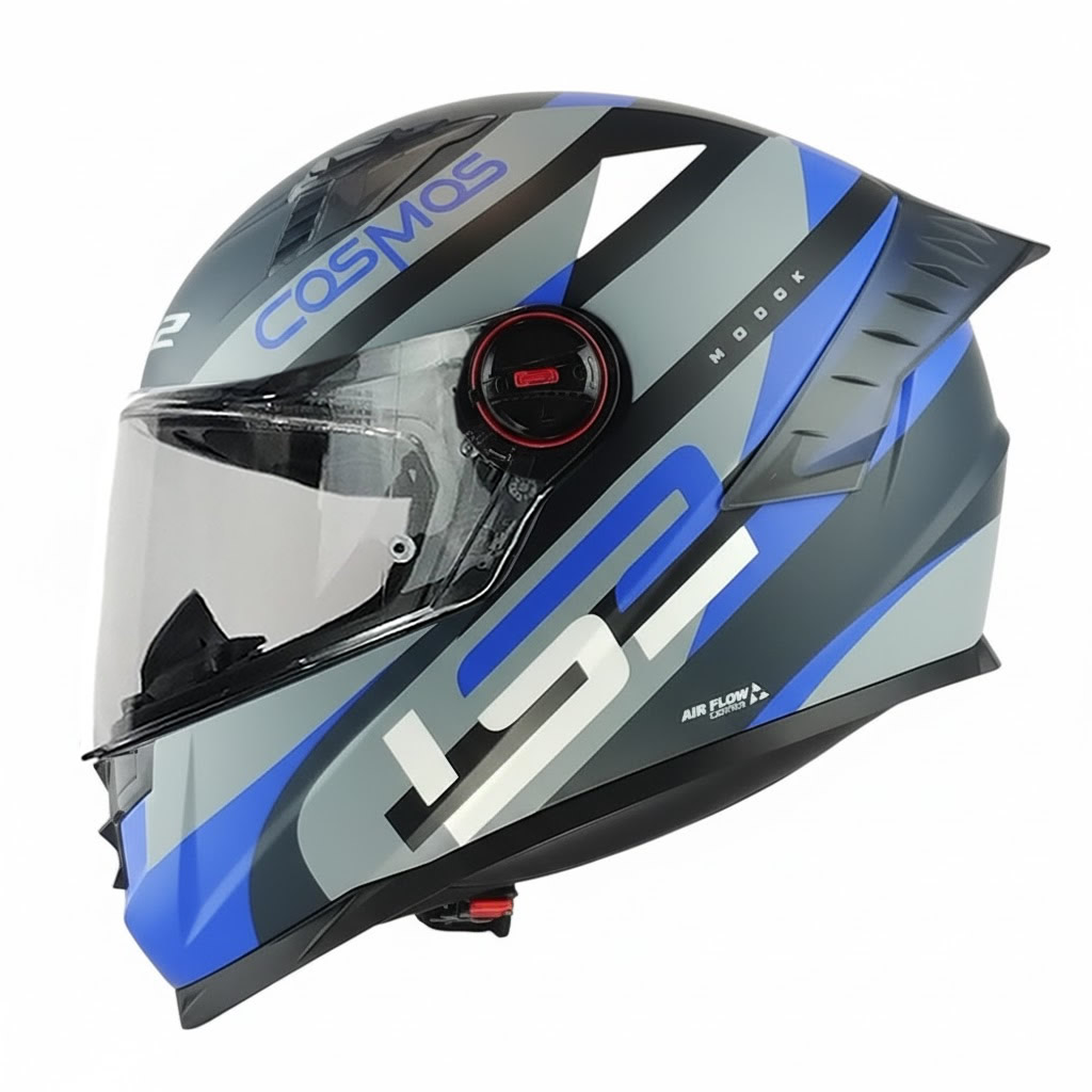 CASCO LS2 FF816 COSMOS MODOK NEGRO AZUL MATE