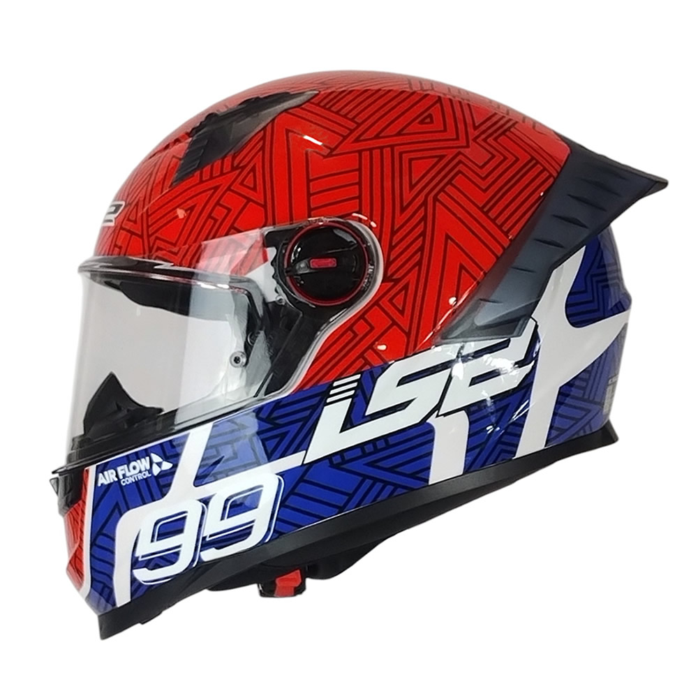 CASCO LS2 FF816 COSMOS TIEMPO BLANCO AZUL ROJO