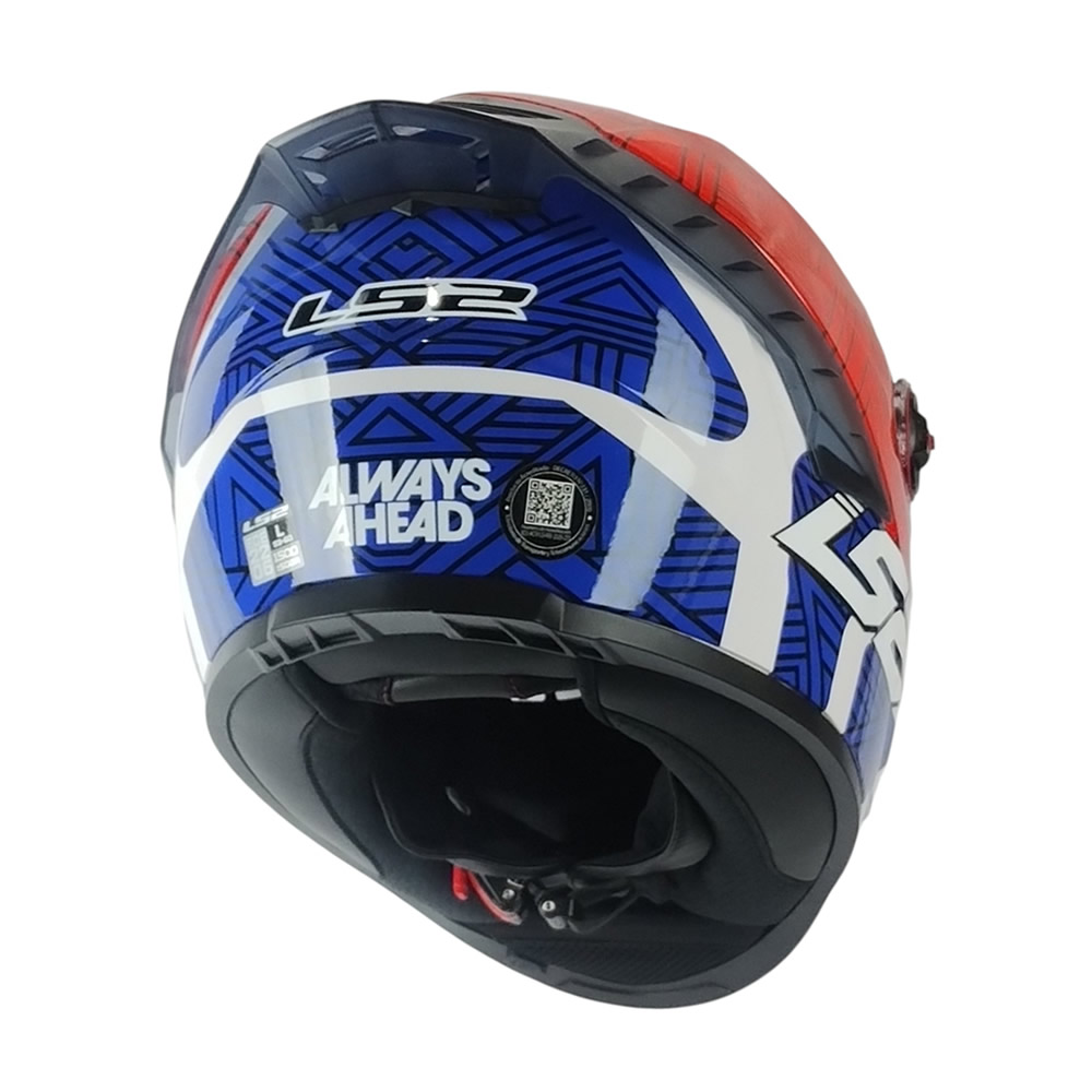 CASCO LS2 FF816 COSMOS TIEMPO BLANCO AZUL ROJO