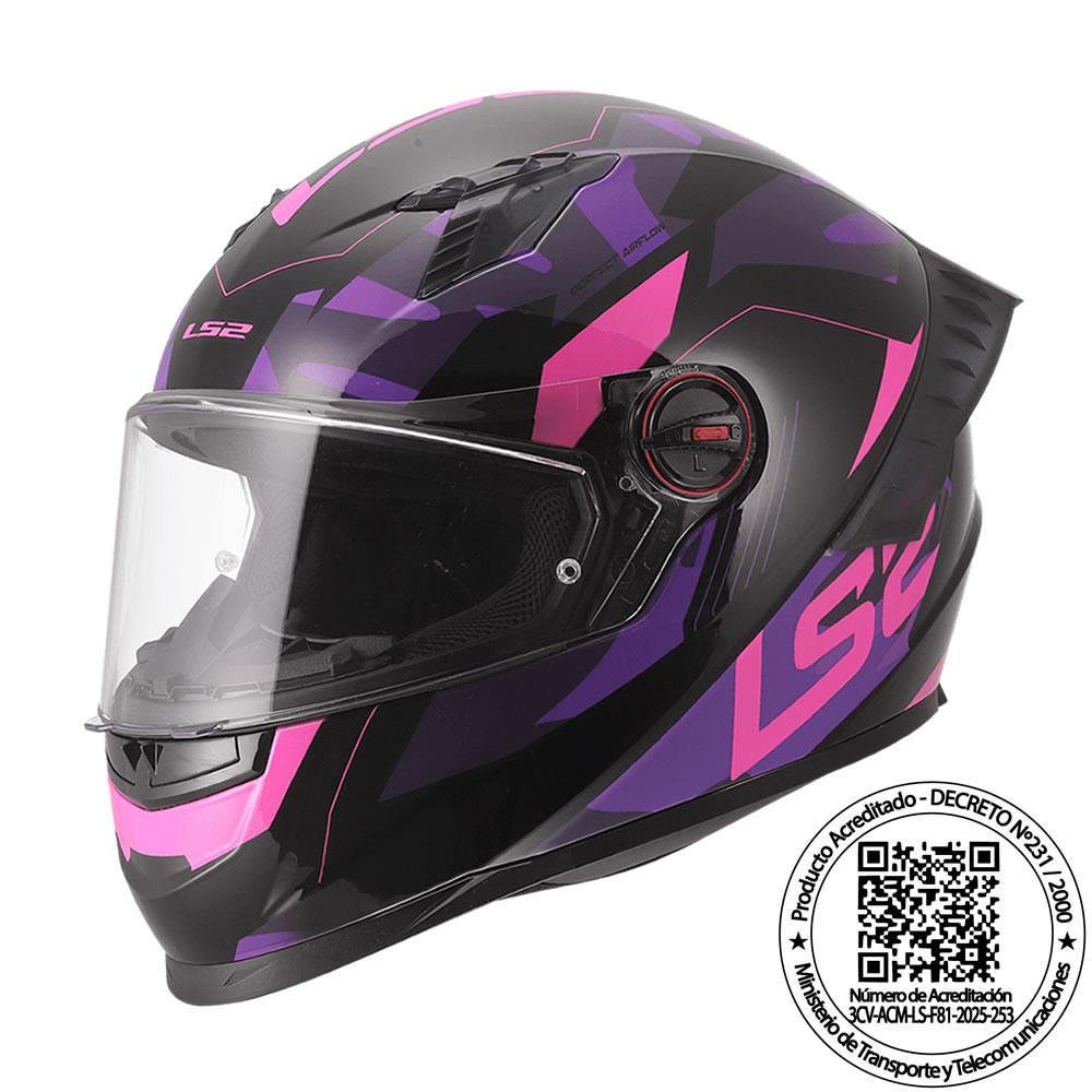 CASCO LS2 FF816 COSMOS TANK CAMOX NEGRO MORADO MATE