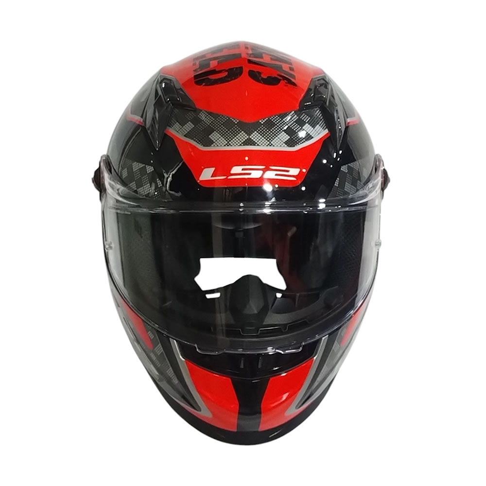 CASCO LS2 FF816 COSMOS STRIKE GRIS ROJO BRILLO