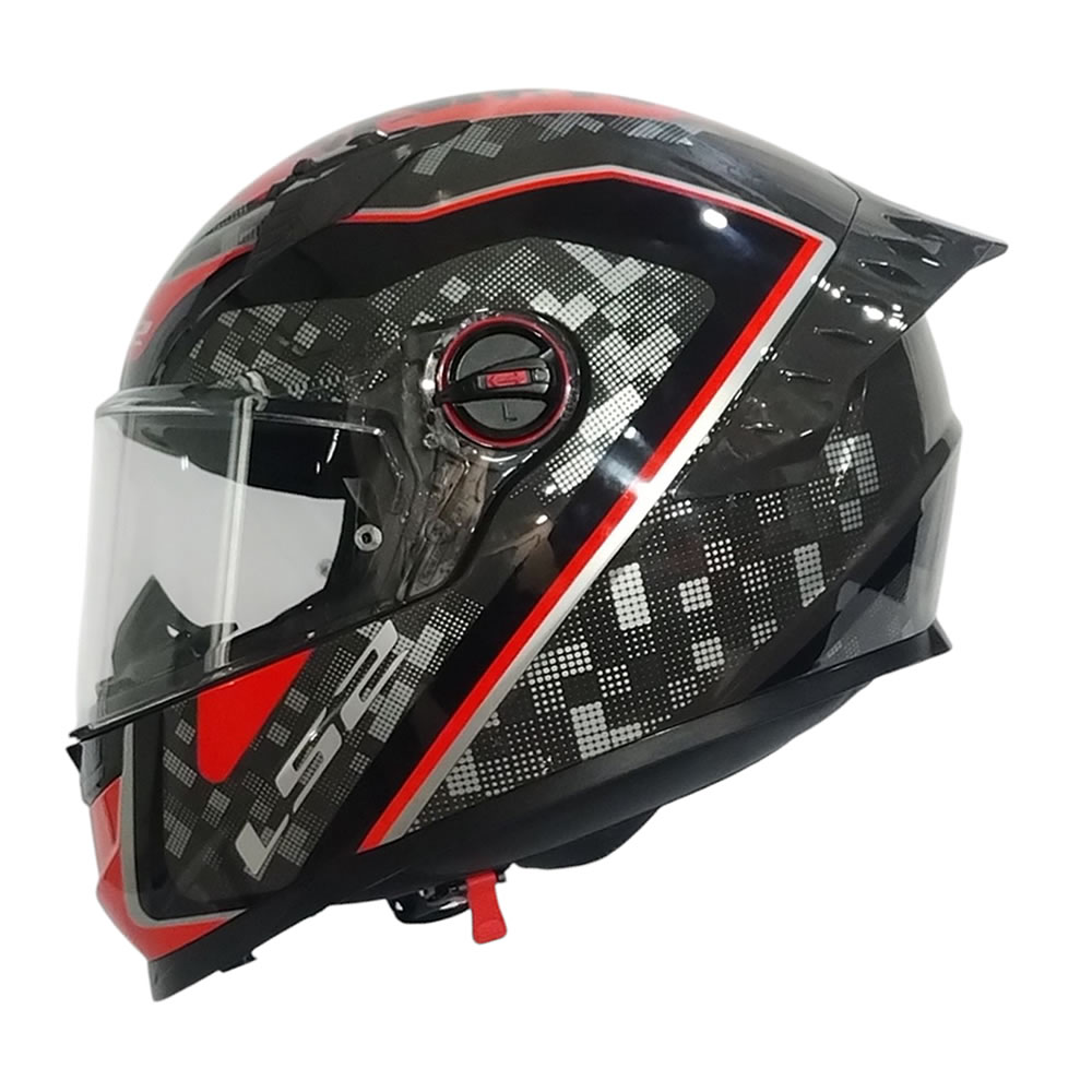 CASCO LS2 FF816 COSMOS STRIKE GRIS ROJO BRILLO