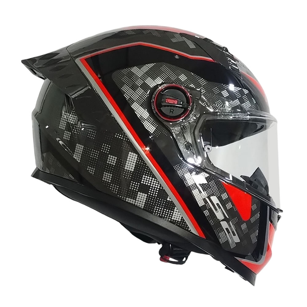 CASCO LS2 FF816 COSMOS STRIKE GRIS ROJO BRILLO