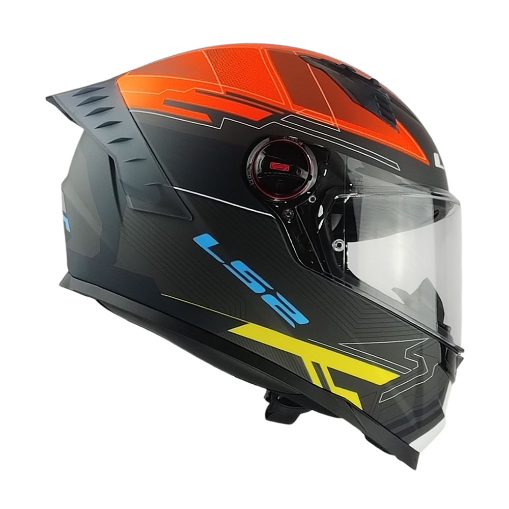 CASCO LS2 FF816 COSMOS DIGITAL NEGRO NARANJA MATE ST