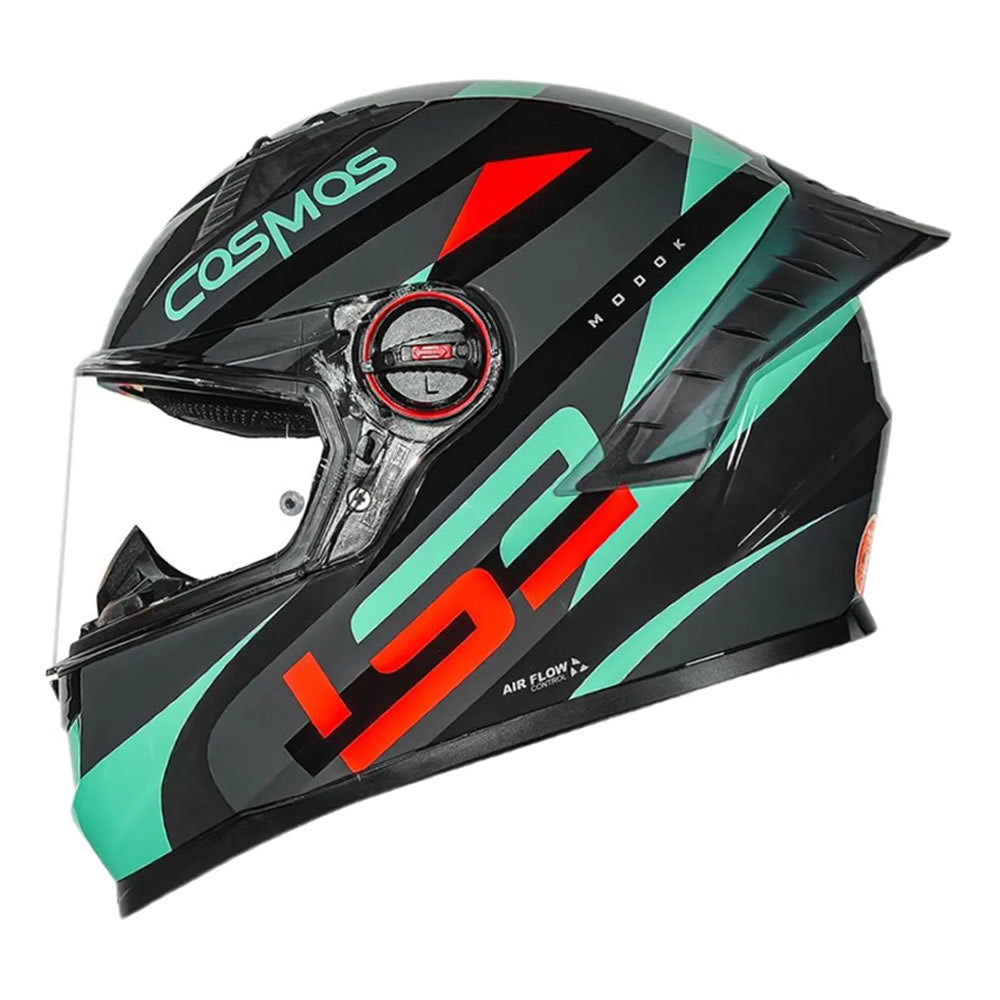 CASCO LS2 FF816 COSMOS MODOK NEGRO VERDE NARANJA MATE ST