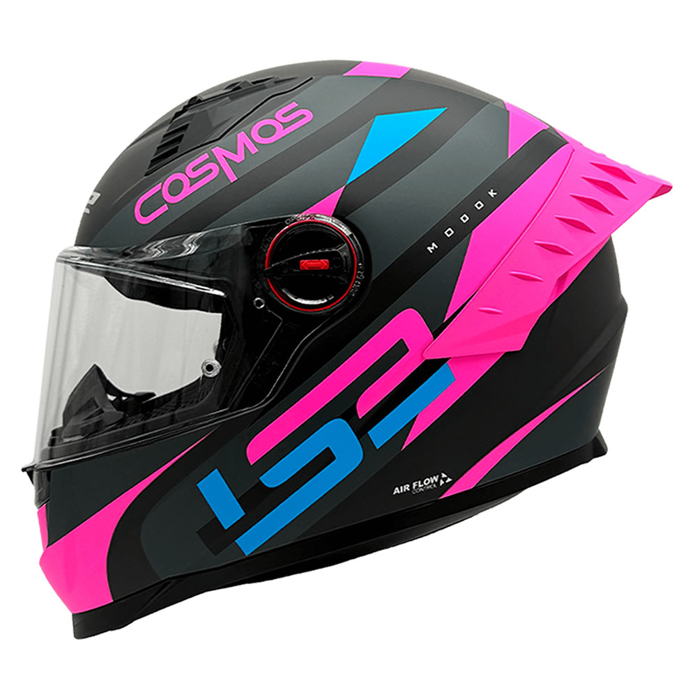 CASCO LS2 FF816 COSMOS MODOK NEGRO ROSA MATE SP/ROSA