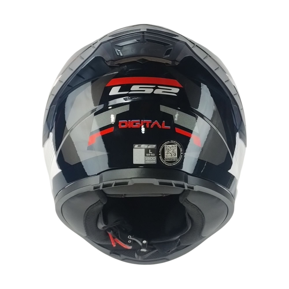 CASCO LS2 FF816 COSMOS DIGITAL BLANCO NEGRO ROJO VISOR SILVER ST