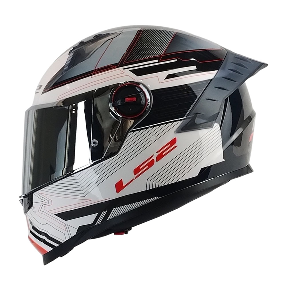 CASCO LS2 FF816 COSMOS DIGITAL BLANCO NEGRO ROJO VISOR SILVER ST