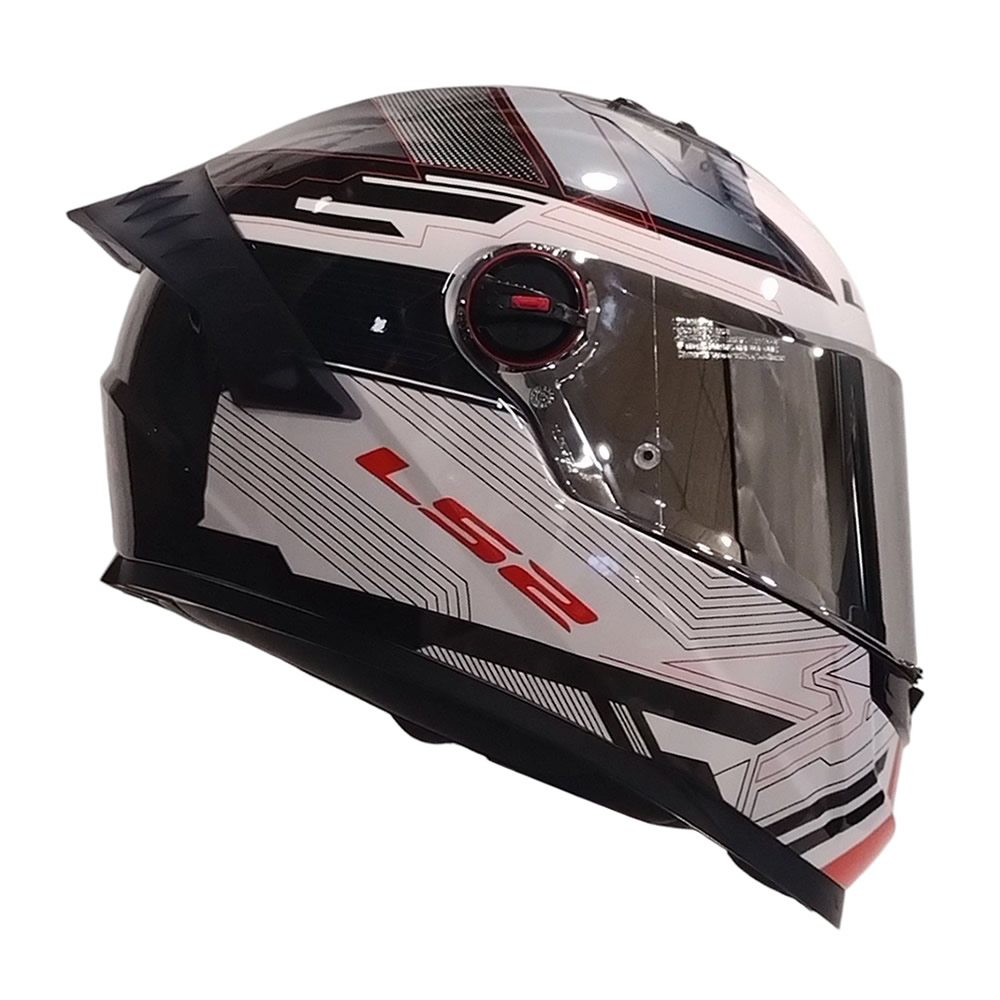 CASCO LS2 FF816 COSMOS DIGITAL BLANCO NEGRO ROJO VISOR SILVER ST