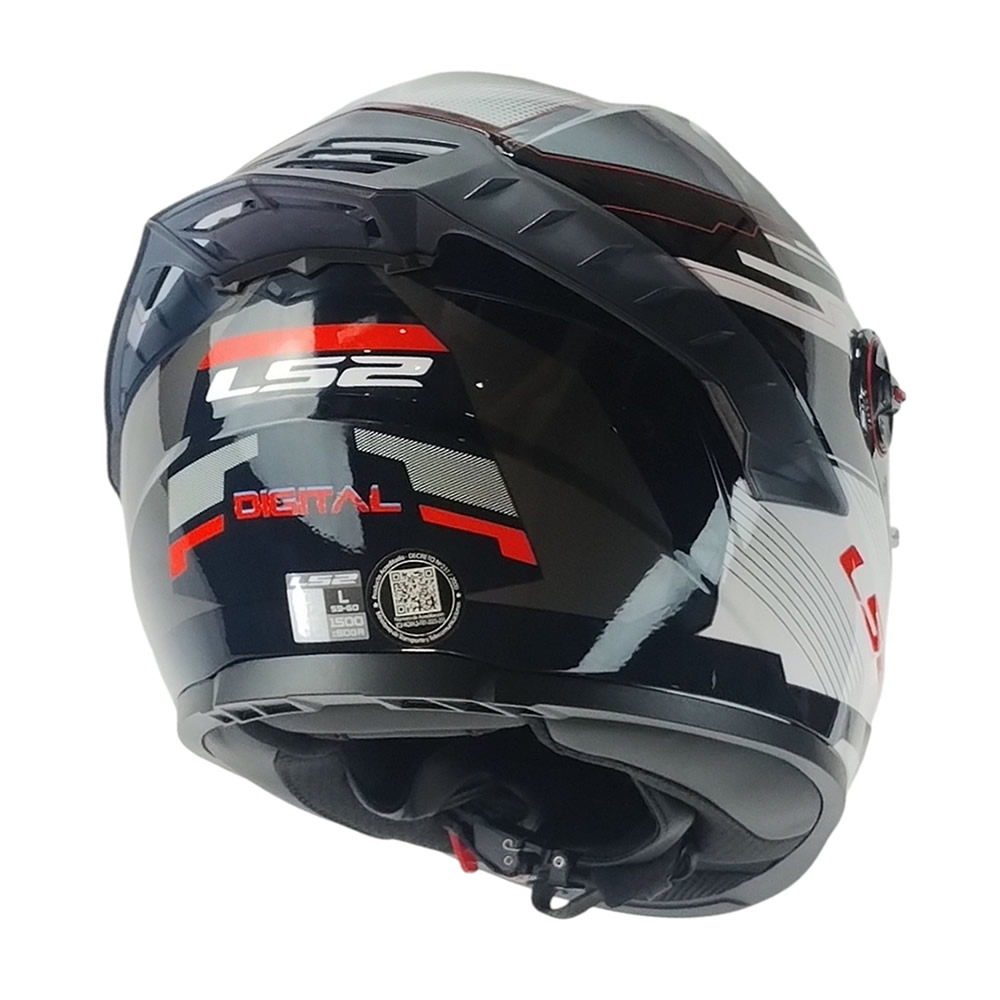 CASCO LS2 FF816 COSMOS DIGITAL BLANCO NEGRO ROJO VISOR SILVER ST