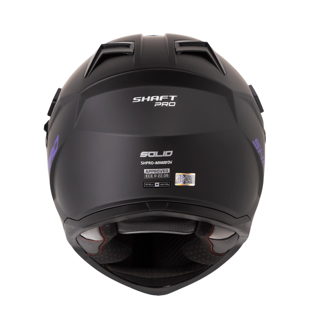 CASCO SHAFT MULTIPROPOSITO MX400 DV SOLID NEGRO MATE