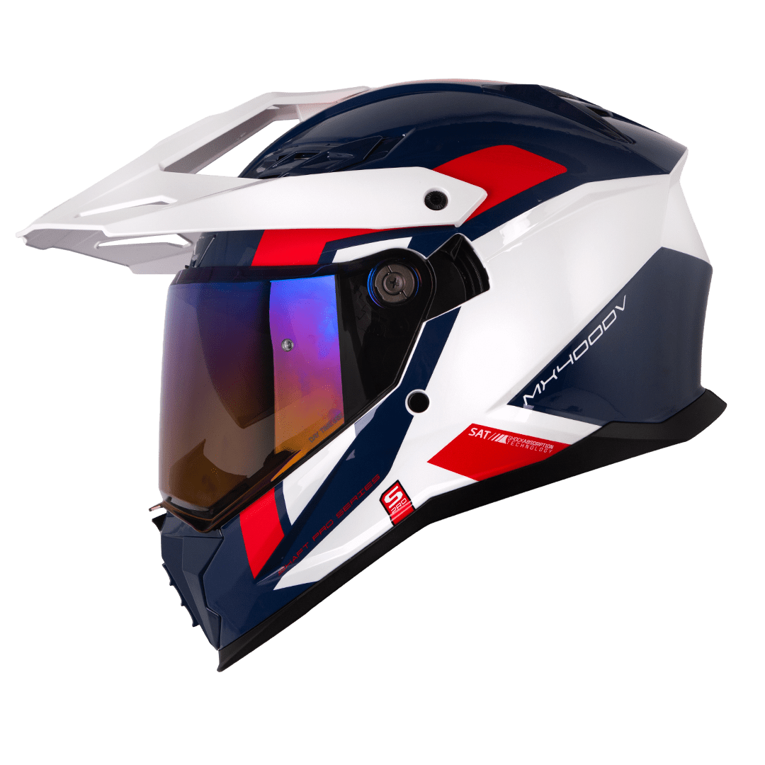 CASCOSHAFT MULTIPROPOSITO MX400 DV AVENGER AZUL BLANCO