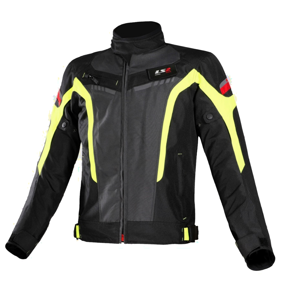 CHAQUETA LS2 WOLF NEGRA GRIS AMARILLA