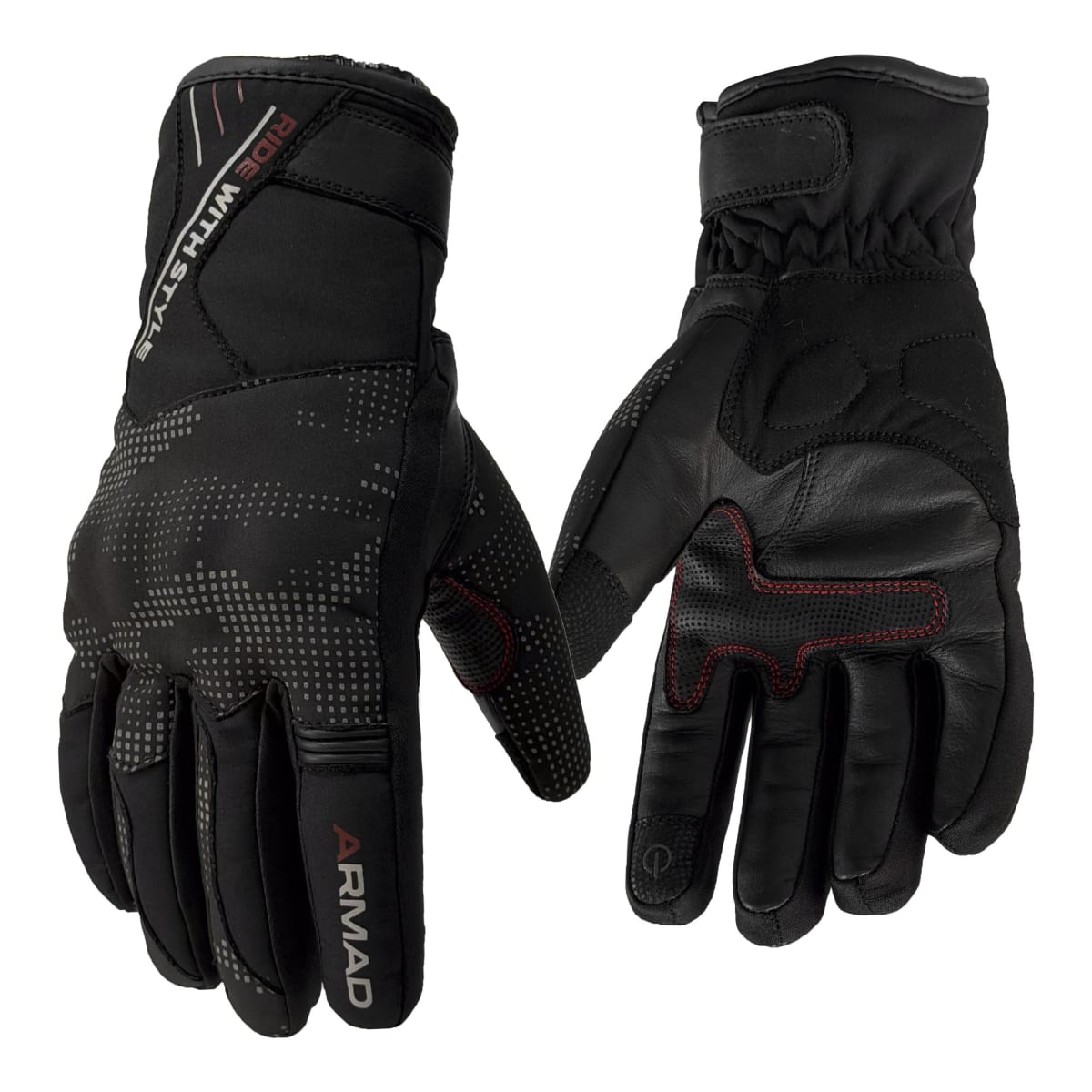 GUANTES ARMAD GEAR ROLLAN INVIERNO TOUCH NEGRO