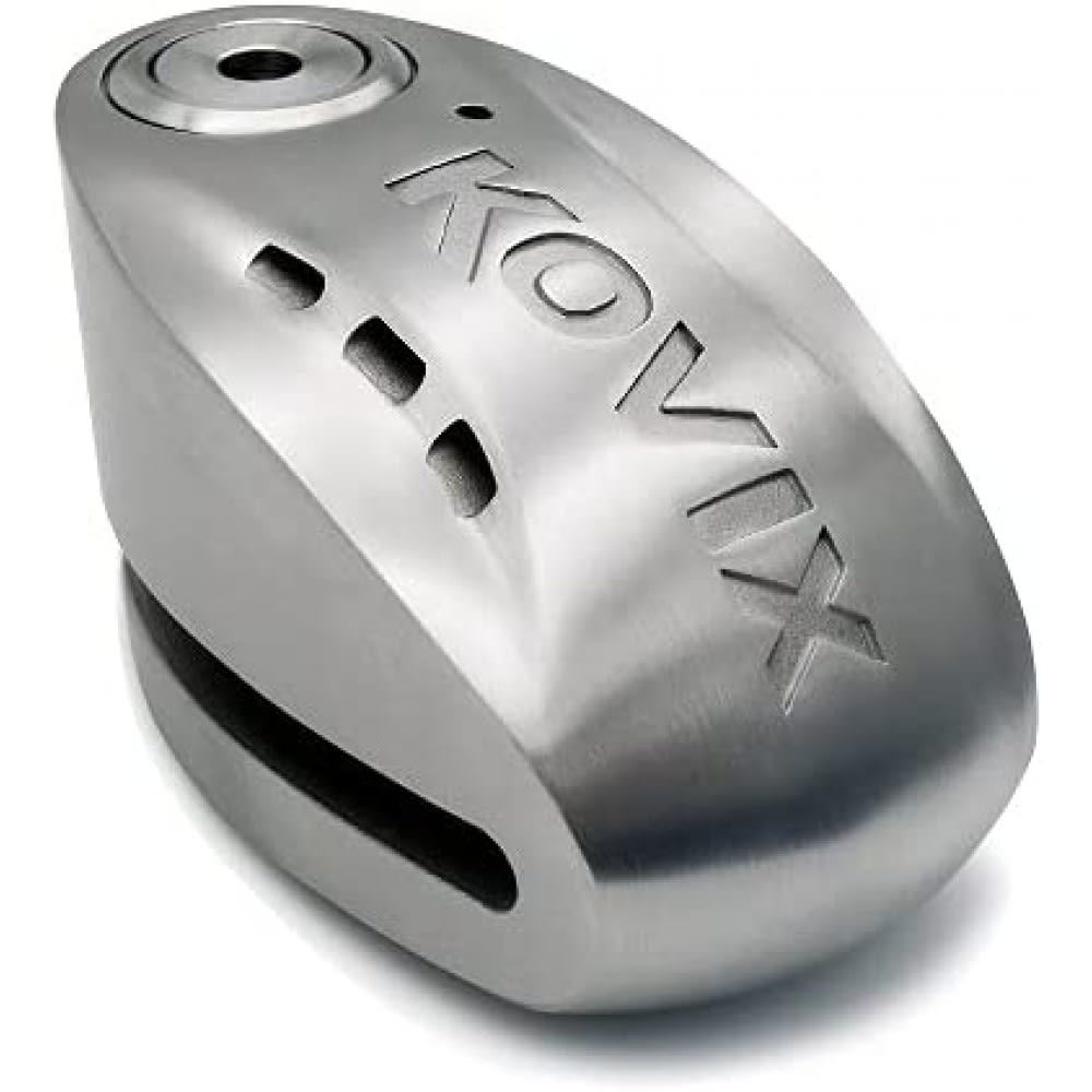 CANDADO DISCO KOVIX KNX15 ACERO INOX ALARMA 120DB PIN 14MM
