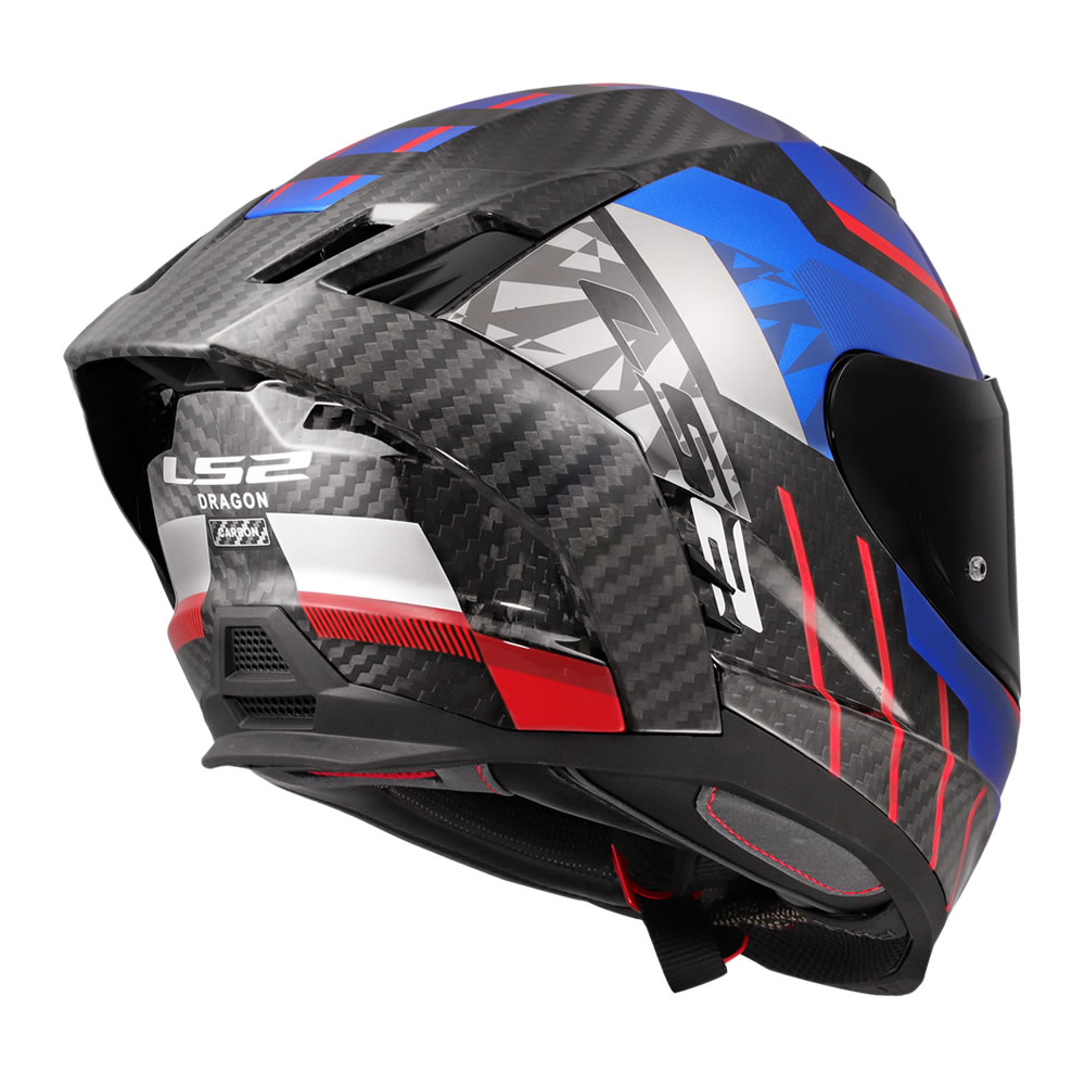 CASCO LS2 FF807 DRAGON C TRAX AZUL ROJO