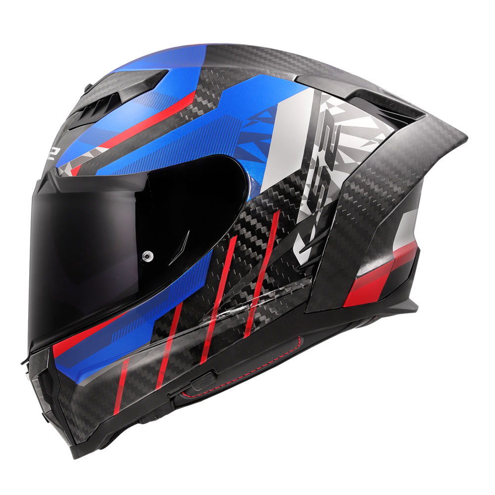 CASCO LS2 FF807 DRAGON C TRAX AZUL ROJO